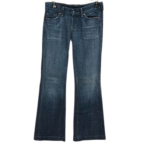 Citizens Of Humanity Jeans 26 Low Waist Wide/ Flare Leg Stretch Faye 003.     W - Picture 1 of 14